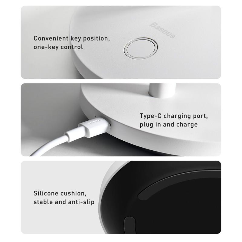 BASEUS φωτιστικό γραφείου DGIWK-A02, 3000K-5000K, 3.8W, 1800mAh, λευκό | eLabstore.gr BASEUS φωτιστικό γραφείου DGIWK-A02, 3000K-5000K, 3.8W, 1800mAh, λευκό | Φωτισμός | elabstore.gr