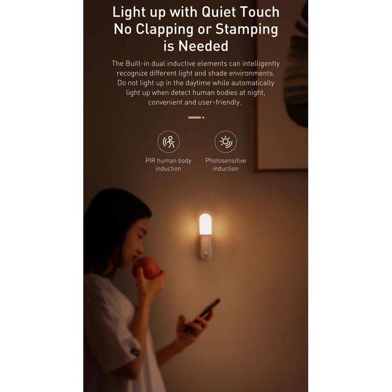 BASEUS LED φωτιστικό DGSUN-GA02, με αισθητήρες φωτός και σώματος, λευκό | eLabstore.gr BASEUS LED φωτιστικό DGSUN-GA02, με αισθητήρες φωτός και σώματος, λευκό | Φωτισμός | elabstore.gr