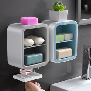 ECOCO βάση σαπουνιού E1912, διπλή, λευκή-γκρι | Οικιακές & Προσωπικές Συσκευές | elabstore.gr