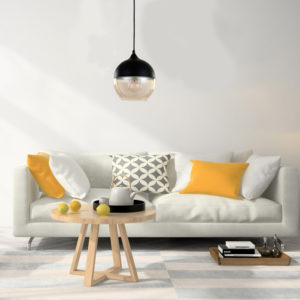 POWERTECH φωτιστικό οροφής HLL-0028, E27, 20x20cm, γυάλινο, μαύρο | Φωτισμός | elabstore.gr
