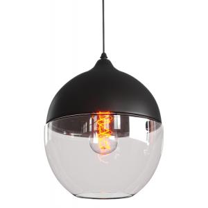 POWERTECH φωτιστικό οροφής HLL-0028, E27, 20x20cm, γυάλινο, μαύρο | Φωτισμός | elabstore.gr