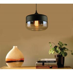POWERTECH φωτιστικό οροφής HLL-0031, E27, Φ24, γυάλινο, μαύρο | Φωτισμός | elabstore.gr