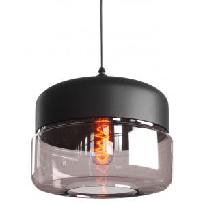 POWERTECH φωτιστικό οροφής HLL-0031, E27, Φ24, γυάλινο, μαύρο | Φωτισμός | elabstore.gr
