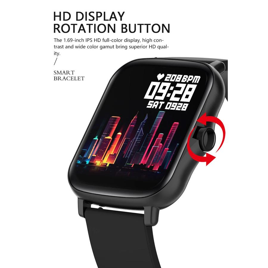 ΙΝΤΙΜΕ smartwatch P8 Plus 1.69" έγχρωμο IP67, HR & Blood pressure, μαύρο | eLabstore.gr ΙΝΤΙΜΕ smartwatch P8 Plus 1.69" έγχρωμο IP67, HR & Blood pressure, μαύρο | Mobile Συσκευές | elabstore.gr