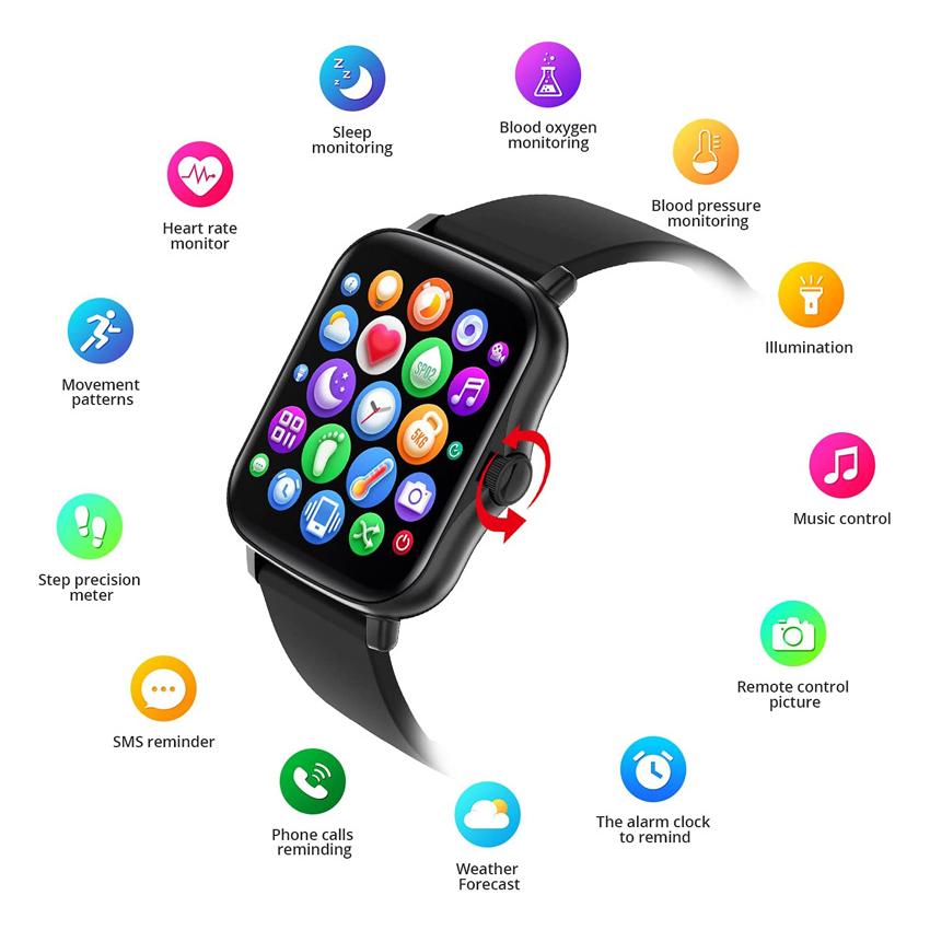 ΙΝΤΙΜΕ smartwatch P8 Plus 1.69" έγχρωμο IP67, HR & Blood pressure, μαύρο | eLabstore.gr ΙΝΤΙΜΕ smartwatch P8 Plus 1.69" έγχρωμο IP67, HR & Blood pressure, μαύρο | Mobile Συσκευές | elabstore.gr
