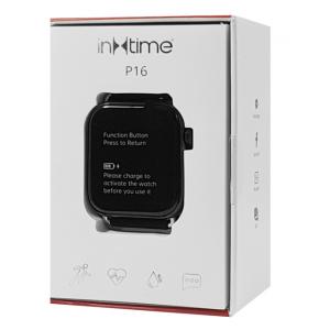 ΙΝΤΙΜΕ smartwatch P16, 1.69" έγχρωμο, IP67, HR & Blood pressure, μαύρο | Mobile Συσκευές | elabstore.gr