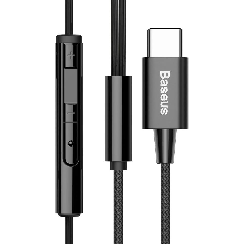 BASEUS earphones με μικρόφωνο C06, USB Type-C, 1.2m, μαύρα | eLabstore.gr BASEUS earphones με μικρόφωνο C06, USB Type-C, 1.2m, μαύρα | Αξεσουάρ κινητών | elabstore.gr