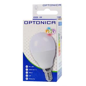 OPTONICA LED Λάμπα G45 1448, 6W, 4500K, E14, 480LM | Φωτισμός | elabstore.gr