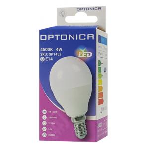 OPTONICA LED Λάμπα G45 1452, 4W, 4500K, E14, 320LM | Φωτισμός | elabstore.gr