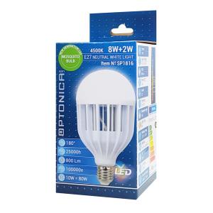 OPTONICA LED Λάμπα με εντομοπαγίδα 1816, 8W+2W, 4500K, E27, 800LM | Φωτισμός | elabstore.gr