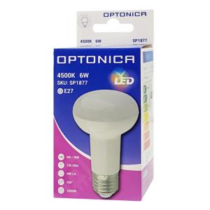 OPTONICA LED Λάμπα R63 1877, 6W, 4500K, E27, 480LM | Φωτισμός | elabstore.gr