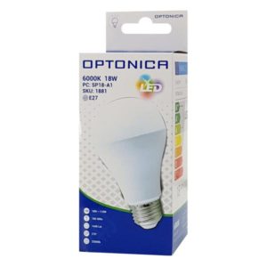 OPTONICA LED Λάμπα A65 1881, 18W, 6000K, E27, 1440LM | Φωτισμός | elabstore.gr