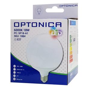 OPTONICA LED Λάμπα G120 1884, 18W, 6000K, E27, 1440LM | Φωτισμός | elabstore.gr