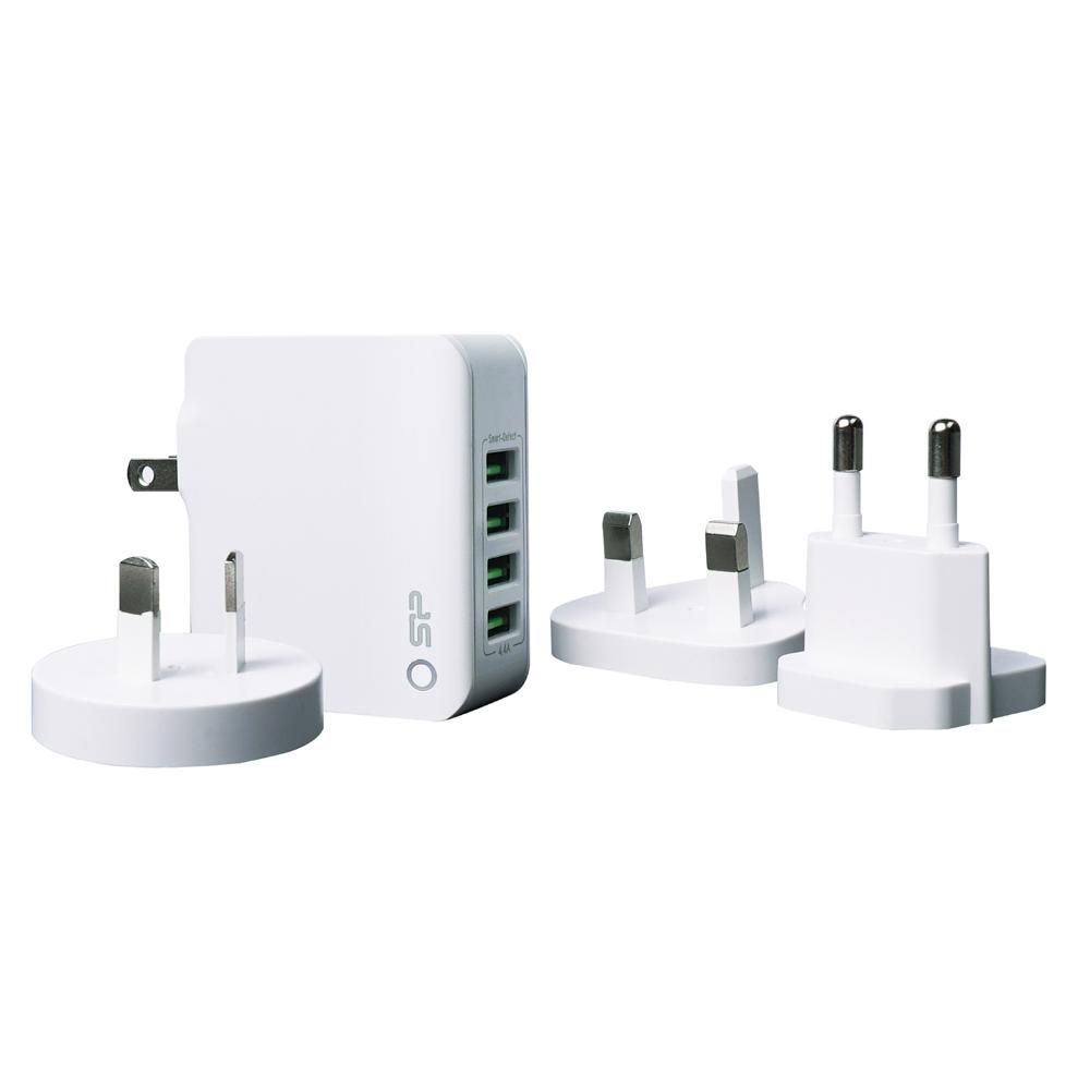 SILICON POWER φορτιστής τοίχου WC104P, 4x USB, UK/EU/AU/US, 4.4Α, λευκός | eLabstore.gr SILICON POWER φορτιστής τοίχου WC104P, 4x USB, UK/EU/AU/US, 4.4Α, λευκός | Αξεσουάρ κινητών | elabstore.gr