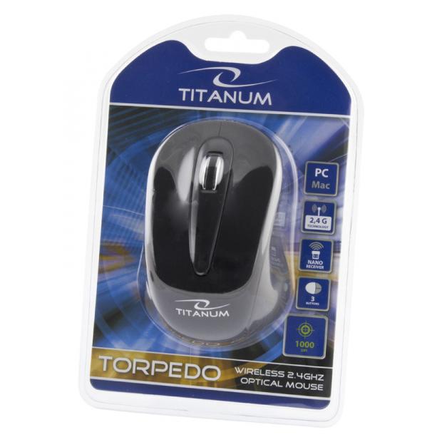 TITANUM ασύρματο ποντίκι Torpedo TM104K, οπτικό, 1000DPI, μαύρο | eLabstore.gr TITANUM ασύρματο ποντίκι Torpedo TM104K, οπτικό, 1000DPI, μαύρο | Συνοδευτικά PC | elabstore.gr