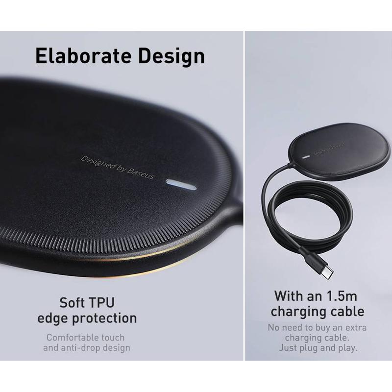 BASEUS ασύρματος φορτιστής WXQJ-01, 15W, μαύρος | eLabstore.gr BASEUS ασύρματος φορτιστής WXQJ-01, 15W, μαύρος | Αξεσουάρ κινητών | elabstore.gr