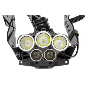 Φακός κεφαλής Cree XML T6 ZD24B, 5x LED, 5000LM, μαύρος | Φωτισμός | elabstore.gr