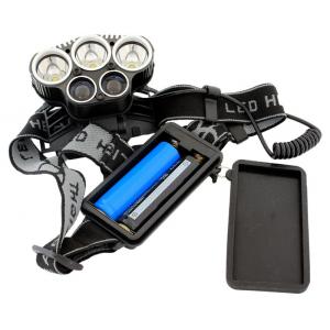 Φακός κεφαλής Cree XML T6 ZD24B, 5x LED, 5000LM, μαύρος | Φωτισμός | elabstore.gr