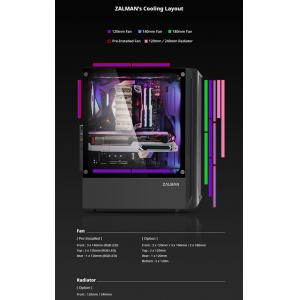 ZALMAN PC case ATX mid tower N4, 396x204x446mm, 6x RGB fans | eLabstore.gr