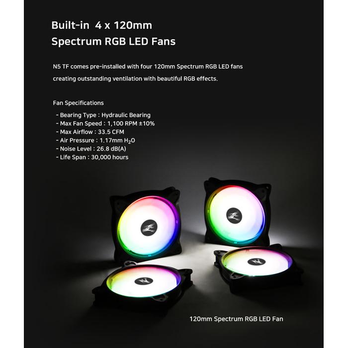 ZALMAN PC case ATX mid tower N5TF, 432x200x450mm, 4x RGB fans | eLabstore.gr ZALMAN PC case ATX mid tower N5TF, 432x200x450mm, 4x RGB fans | PC & Αναβάθμιση | elabstore.gr