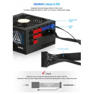 ZALMAN τροφοδοτικό Watttera 800W ZM800-EBTII, Active PFC, 80 Plus Gold | PC & Αναβάθμιση | elabstore.gr