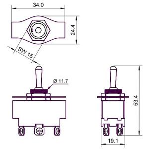 GOOBAY διακόπτης 10114, 6-pin, 2x ON-OFF-ON, 6A 250V | Εργαλεία | elabstore.gr