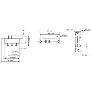 GOOBAY διακόπτης ολίσθησης 10173GB, 6-pin, 2x UM, 0.1A 250V, 10τμχ | Εργαλεία | elabstore.gr