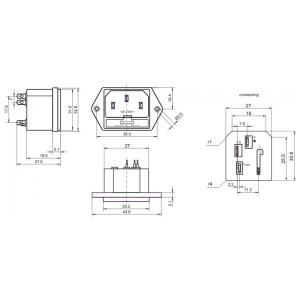 GOOBAY AC chassis plug 11261, με ασφάλεια | Εργαλεία | elabstore.gr