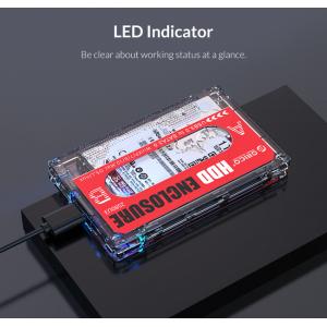 ORICO εξωτερική θήκη για 2.5" HDD 2580U3, USB 3.0, 5Gbps, 4TB, διάφανη | Συνοδευτικά PC | elabstore.gr
