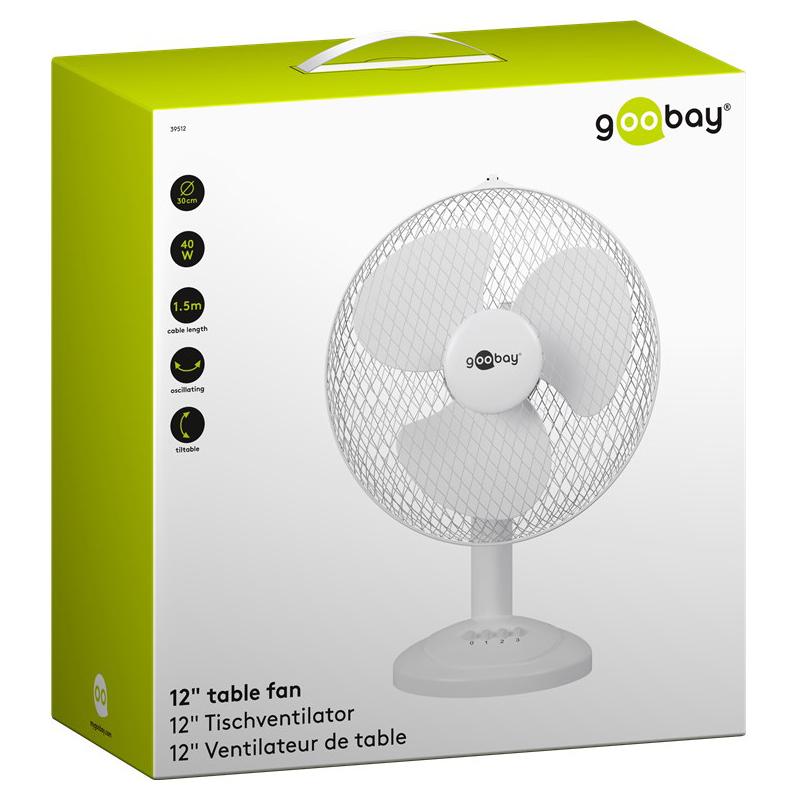 GOOBAY επιτραπέζιος ανεμιστήρας 39512, 12", 40W, λευκός | eLabstore.gr GOOBAY επιτραπέζιος ανεμιστήρας 39512, 12", 40W, λευκός | Οικιακές & Προσωπικές Συσκευές | elabstore.gr