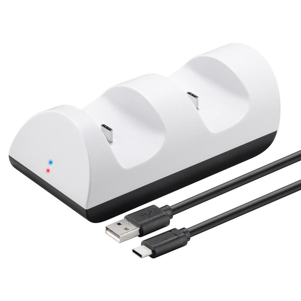 GOOBAY φορτιστής χειριστηρίου PS5 DualSense 52765, 2x output, λευκός | eLabstore.gr GOOBAY φορτιστής χειριστηρίου PS5 DualSense 52765, 2x output, λευκός | Συνοδευτικά PC | elabstore.gr