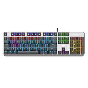 AULA μηχανικό πληκτρολόγιο F2066-II, RGB, 104 πλήκτρα, ασημί | Συνοδευτικά PC | elabstore.gr