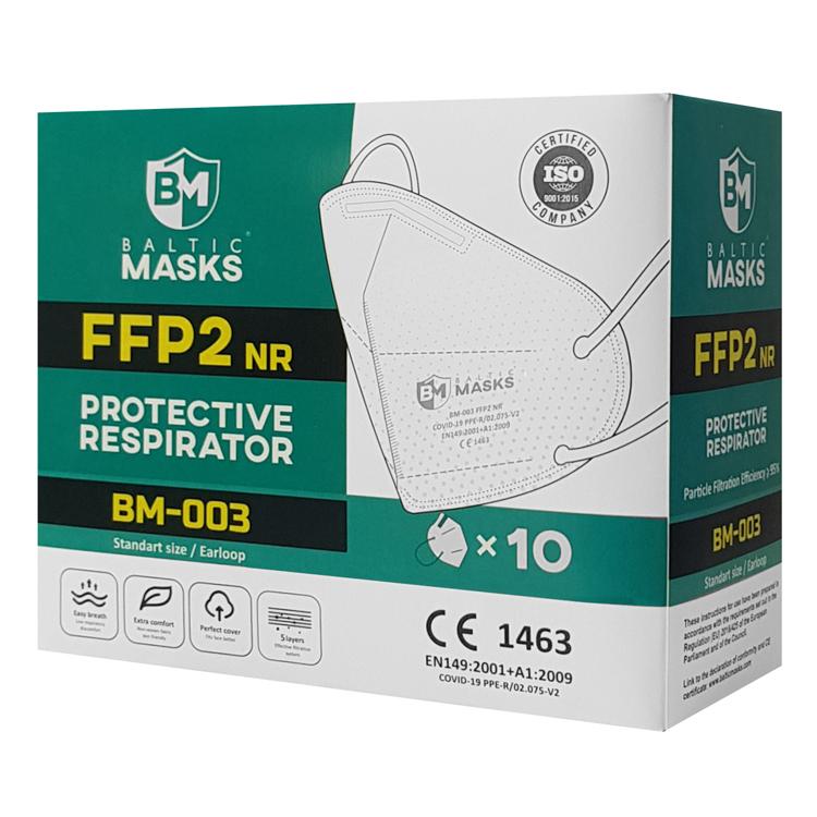 BALTIC MASKS μάσκα προστασίας FFP2 NR BM-003, 5 στρώσεων, 10τμχ, λευκή | eLabstore.gr BALTIC MASKS μάσκα προστασίας FFP2 NR BM-003, 5 στρώσεων, 10τμχ, λευκή | Οικιακές & Προσωπικές Συσκευές | elabstore.gr