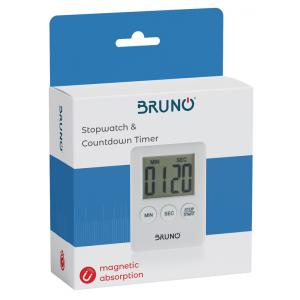 BRUNO χρονόμετρο & αντίστροφη μέτρηση BRN-0063, LCD, με μαγνήτη, λευκό | Οικιακές & Προσωπικές Συσκευές | elabstore.gr