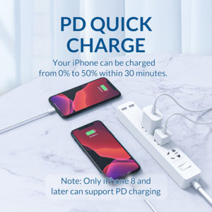 ORICO καλώδιο USB Type-C σε Lightning CL01-10, 3A, PD, MFI, 1m, λευκό | Αξεσουάρ κινητών | elabstore.gr