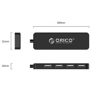 ORICO USB 2.0 Hub FL01, 4x USB, μαύρο | Συνοδευτικά PC | elabstore.gr