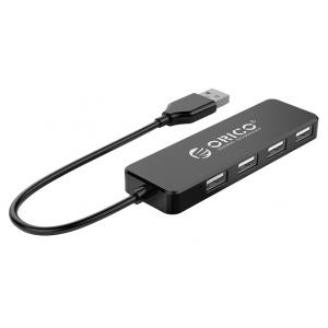 ORICO USB 2.0 Hub FL01, 4x USB, μαύρο | Συνοδευτικά PC | elabstore.gr