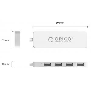ORICO USB 2.0 Hub FL01, 4x USB, λευκό | Συνοδευτικά PC | elabstore.gr