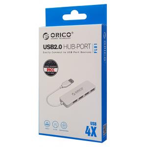 ORICO USB 2.0 Hub FL01, 4x USB, λευκό | Συνοδευτικά PC | elabstore.gr