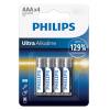 PHILIPS Ultra αλκαλικές μπαταρίες LR03E4B/10, AAA LR03 1.5V, 4τμχ | eLabstore.gr PHILIPS Ultra αλκαλικές μπαταρίες LR03E4B/10, AAA LR03 1.5V, 4τμχ | Μπαταρίες | elabstore.gr