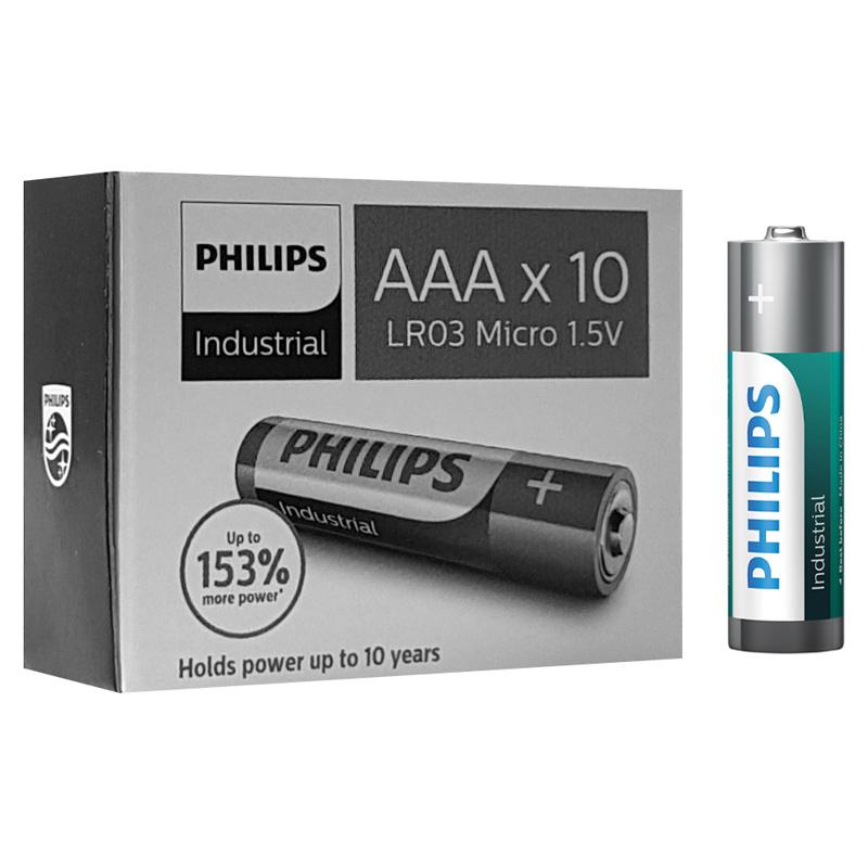 PHILIPS Industrial αλκαλικές μπαταρίες LR03I10C/10, AAA LR03 1.5V, 10τμχ | eLabstore.gr PHILIPS Industrial αλκαλικές μπαταρίες LR03I10C/10, AAA LR03 1.5V, 10τμχ | Μπαταρίες | elabstore.gr