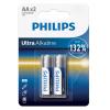 PHILIPS Ultra αλκαλικές μπαταρίες LR6E2B/10, AA LR6 1.5V, 2τμχ | Μπαταρίες | elabstore.gr