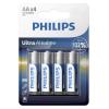 PHILIPS Ultra αλκαλικές μπαταρίες LR6E4B/10, AA LR6 1.5V, 4τμχ | eLabstore.gr PHILIPS Ultra αλκαλικές μπαταρίες LR6E4B/10, AA LR6 1.5V, 4τμχ | Μπαταρίες | elabstore.gr