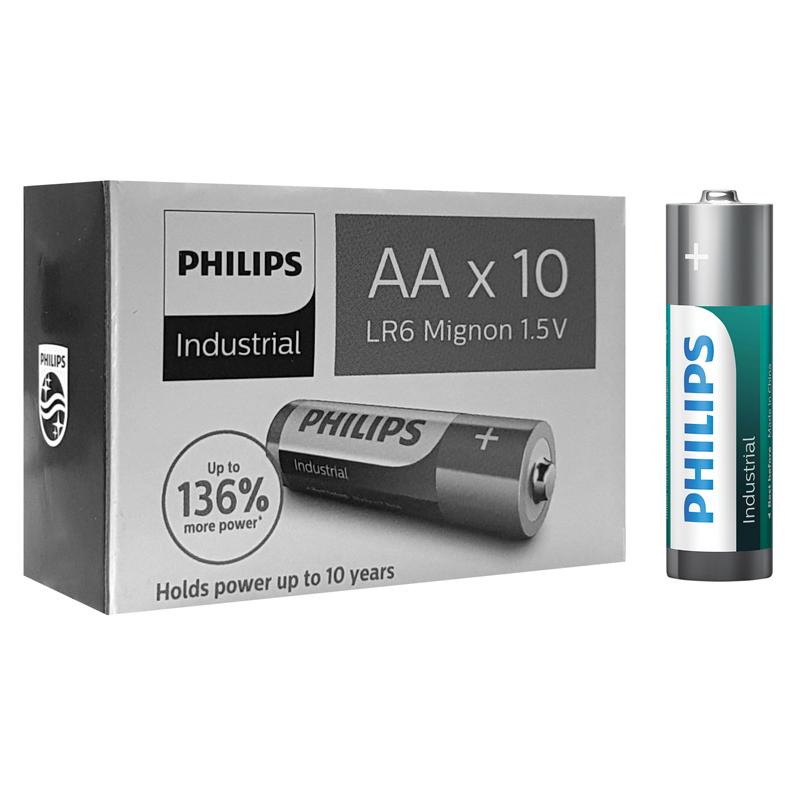 PHILIPS Industrial αλκαλικές μπαταρίες LR6I10C/10, AA LR6 1.5V, 10τμχ | eLabstore.gr PHILIPS Industrial αλκαλικές μπαταρίες LR6I10C/10, AA LR6 1.5V, 10τμχ | Μπαταρίες | elabstore.gr