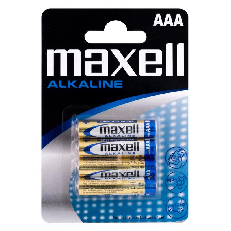 MAXELL αλκαλικές μπαταρίες AAA LR03 MN2400, 1.5V, 4τμχ | eLabstore.gr MAXELL αλκαλικές μπαταρίες AAA LR03 MN2400, 1.5V, 4τμχ | Μπαταρίες | elabstore.gr