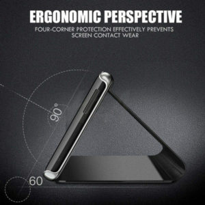 POWERTECH θήκη Clear View MOB-1615 για Realme 7, μαύρη | Αξεσουάρ κινητών | elabstore.gr