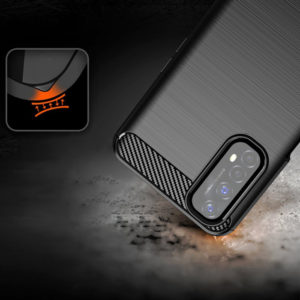 POWERTECH θήκη Carbon MOB-1623 για Realme 7, μαύρη | Αξεσουάρ κινητών | elabstore.gr