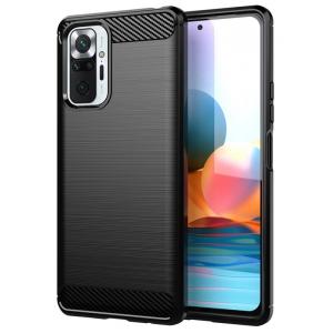 POWERTECH θήκη Carbon MOB-1626 για Xiaomi Redmi Note 10 Pro, μαύρη | Αξεσουάρ κινητών | elabstore.gr