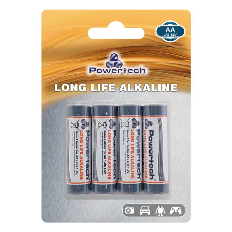 POWERTECH Long Life Αλκαλικές μπαταρίες PT-943, AA LR6 1.5V, 4τμχ | eLabstore.gr POWERTECH Long Life Αλκαλικές μπαταρίες PT-943, AA LR6 1.5V, 4τμχ | Μπαταρίες | elabstore.gr