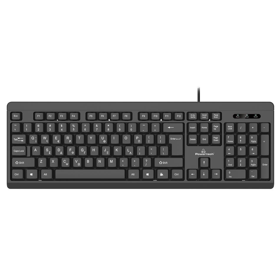 POWERTECH ενσύρματο πληκτρολόγιο PT-954, multimedia, EN/GR, μαύρο | eLabstore.gr POWERTECH ενσύρματο πληκτρολόγιο PT-954, multimedia, EN/GR, μαύρο | Συνοδευτικά PC | elabstore.gr